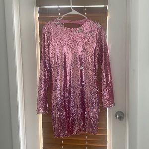 Bday dress / pink sequins